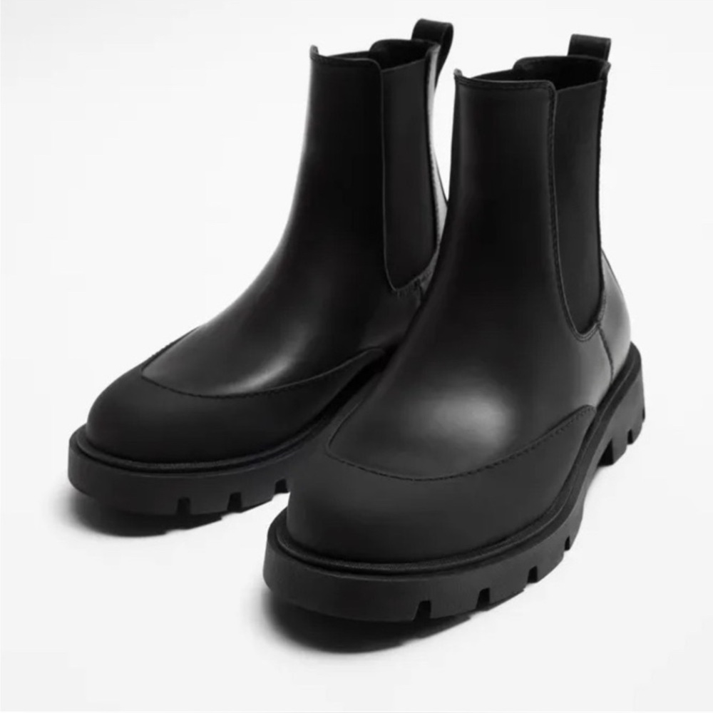 Zara Black Men's Chelsea Boots